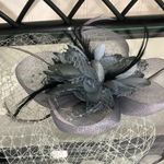Blue Grey Fascinator with Discrete Alligator Clip Gray Photo 3