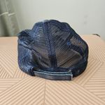 Baseball Cap Campfires & Cocktails Hat Blue Denim Distressed White Embroidered Photo 3