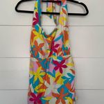 Lands' End  Women’s 18W Floral Swim Top Halter Pool Beach Ocean Photo 0