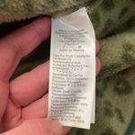 J. Crew green leopard print quilted‎ snap fleece pullover sweatshirt small Photo 5