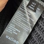 Free People Black Laye Cake Sweater Chunky Oversized Turtleneck Ruffle Hem Small Photo 9