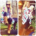 Moon Collection The Bonfire Knit Aztec Multicolor Asymmetrical Open Cardigan S Photo 10