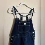 American Vintage Vintage 90s Anchor Blue‎ Denim Short Overall Sz Large Dark Wash Shortall Photo 1