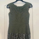 Rickie Freeman Teri Jon Mother Of The Bride Dress Crisscross Ruches Sequins Sz 6 Green Photo 7