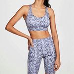 Onzie M L Warrior Sports Bra Snake Print Gym Workout Impact Strappy Racerback Photo 10