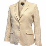 Talbots  Kate Fit Linen Blend Blazer Tan Beige Size 12P Petite Career Jacket NWT Photo 0