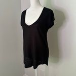 Calypso St. Barth black linen short sleeve top size XS Photo 2