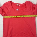 Maurice's Coral Stripe Ruched 3/4 sleeve top Scoop Neck Size medium NWT Photo 4