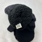 UGG  Luxe BLACK FAUX FUR FUZZY WOOL BLEND MITTENS WITH SHERPA LINING size L/XL Photo 3