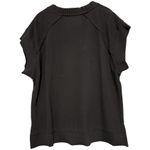 Grey State Women’s Size 3 L Black Cotton Knit Short Sleeve V Photo 2