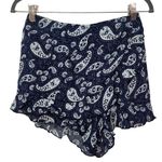 Patrons of Peace  Navy Boho Skorts Size Small NWT Dark Blue Paisley Shorts Photo 0