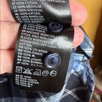 Divided  by H&M Blue Black Plaid 100% Cotton Button Down Shirt Top Size 8 Medium Photo 4