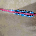 Handmade Blue and white chunky floral beaded necklace Photo 1