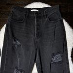 PacSun  Black Distressed High Rise Straight Black Jeans Photo 2