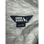 Eddie Bauer Womens XL Quilted Snap Button Pullover Sweatshirt Gray Casual Top Photo 2