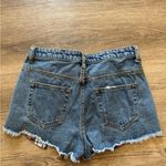 Forever 21  Plaid Design Ripped Denim Jean Shorts Photo 3