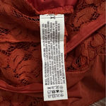 Endless Rose Rust Brown Lace Open Back Flare Sleeve Bodysuit Size XS Photo 12