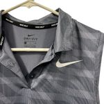Nike  DriFit Womens Sleeveless Collared Button Top Tennis Golf Gray Size Small Photo 2