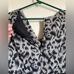 🌞Alyx Black Leopard Drape Neck Sleeveless Shift Dress Size 6 Photo 7