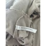 Intimately Free People Grey Silver Metallic Babydoll Ribbed Long Sleeve Gray Size L Photo 5