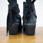 Fly London  Blue Suede Ankle Wedge Booties EU Size 37 Photo 7