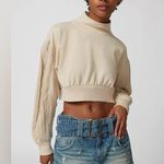 Urban Outfitters  Cream Trina Cable Knit Sweatshirt Photo 1