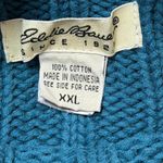 Eddie Bauer Vintage Teal Blue Chunky Ribbed Mock Neck Sweater Photo 5