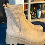 DV by Dolce Vita Cream Mid Calf Boots with Sock Collar Size 9 Photo 4