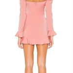 MORE TO COME Khloe Ruffle Sleeve Mini Dress in Blush Medium Pink Photo 1