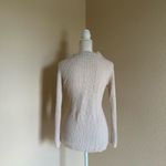 Ashley by 26 International Cream Ribbed Knit Crew Neck Sweater Sz M Preppy Minimalist Photo 4