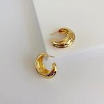 Gold hoop earrings thick gold hoop earrings gold open hoop earrings Photo 0