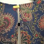 Sandro  Paris paisley print blouse size 2 navy burgundy Photo 8