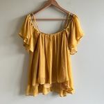 NEW Lulus Got Me Moving Golden Yellow Off Photo 8