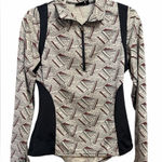 Kerrits Women's Geometric Button Down Shirt - Black and Brown Photo 0