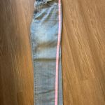 Talbots  Light Blue Denim Jeans with Pink Stripe Photo 2
