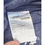 Elodie  Blouse Womens Large Navy Blue Floral Button Short Puff Sleeve Cottage Photo 3