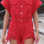 Savvy Kay Red Romper  Photo 2