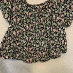 Iris  floral puff sleeve sz L girly feminine fall winter casual preppy festival Photo 3