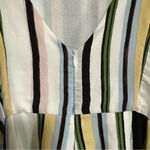 Strut & Bolt  Strappy V-neck Split Legs Multicolor Stripe Jumpsuit Size Medium Photo 4