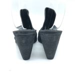 Charles David  Womens Mules Block Heel Pointed Toe Faux Suede Black 5.5 Photo 2