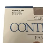 VTG Kathie Lee Gifford Silky Sheer Control Pantyhose Sandalfoot Oatmeal S/M Photo 4
