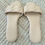 Nicole Miller Casual Slip On Quilted Slide Flats Tan Size 8.5 Photo 3
