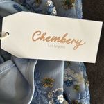 Blue sequence flower dress size medium Photo 8