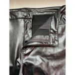 Women's Black Vegan Leather Pleather Pants Size 18 High Rise Boot Cut Photo 6