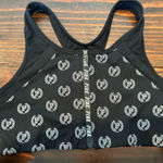 PINK - Victoria's Secret Victoria’s Secret PINK Ultimate Zip Front Sports Bra Logo Print Size L Photo 0