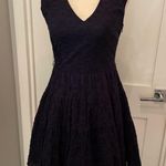 ZARA  Lace Flounce Navy Blue Dress Photo 6