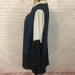 Alfani  Colorblock Blue Button Down Top Photo 2
