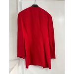 Harvé Benard Vintage Harve Benard Red Linen Blazer Button Front Career Jacket Size 8 Photo 6