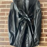 Showpo Romper Black V-Neck Leather Photo 5