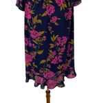 EXPRESS Dress Medium Blue Pink Floral Boho Romantic Feminine Photo 2